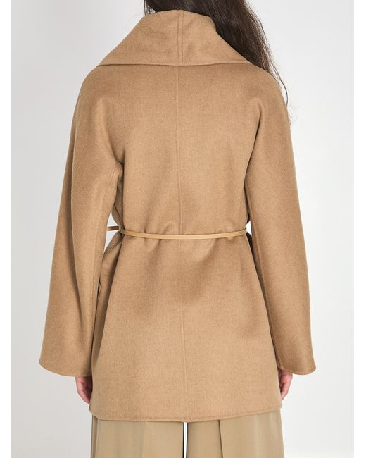 Max Mara Brown Abilita Fringed Belted Coat