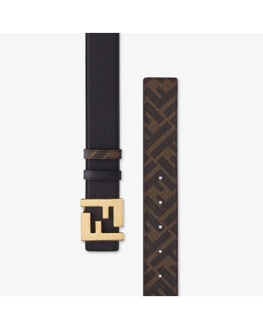 Fendi White Squared Ff Reversible Belt for men