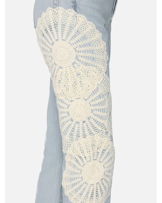 FRAME Gray The Crochet Jeans