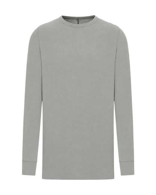 Rick Owens Gray Long-Sleeved T-Shirt for men