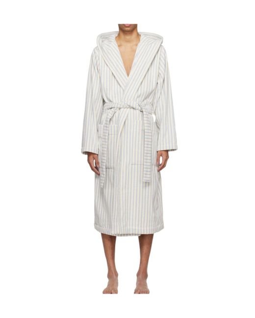 Tekla White Terry Hooded Bathrobe