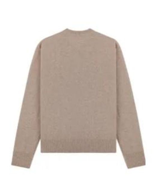 Sporty & Rich Brown V-Neck Embroidered Sweater