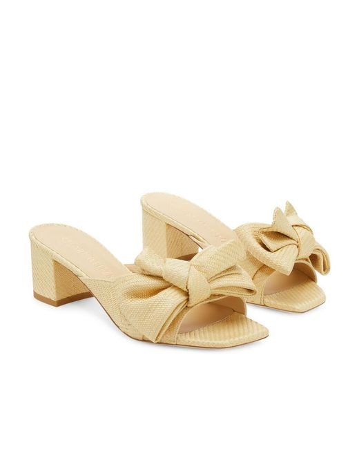 Stuart Weitzman Natural Loveknot 50 Block Slides