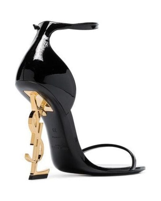 Saint Laurent Black Opyum Open Toe Sandals