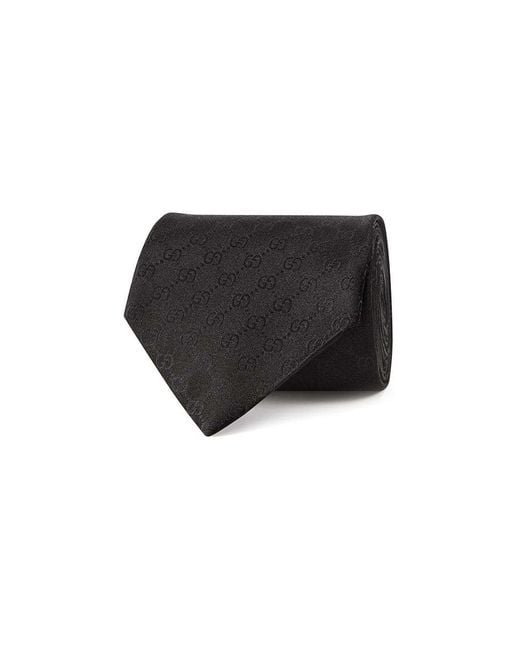 Gucci Black Gg Pattern Tie for men