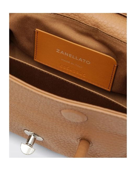 Zanellato Brown Top Handle Shoulder Bag