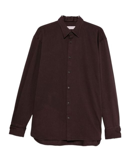 Dries Van Noten Purple Long Sleeve Shirt for men