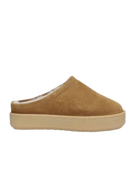 Isabel Marant Brown Round Toe Mules And Clogs