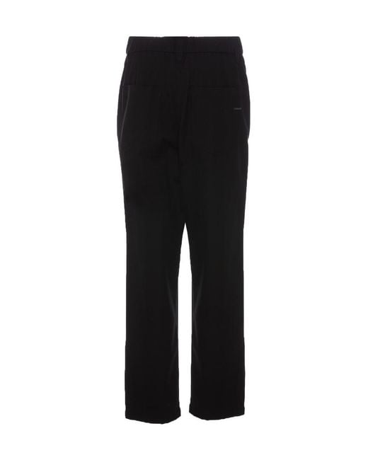 Brunello Cucinelli Black High Waist Straight Leg Trousers