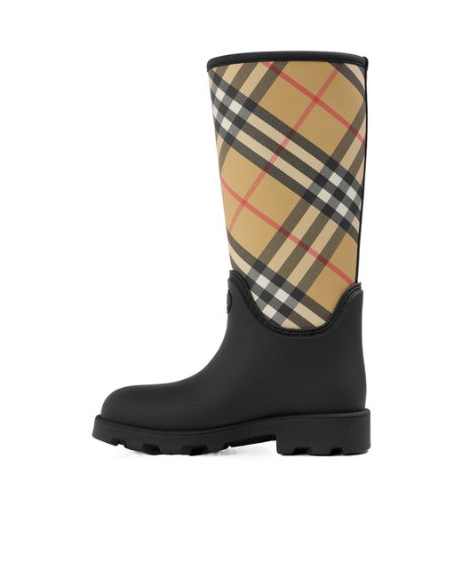 Burberry Black Mid-Calf Rain Boots