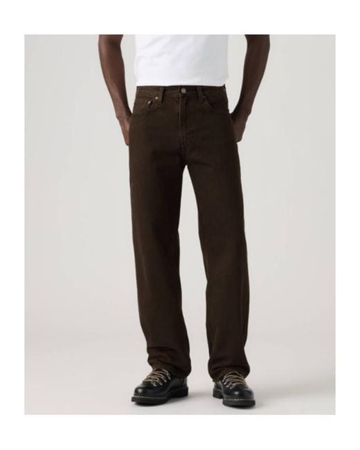 Levi's Black Logo Patch Straight-Leg Jeans for men