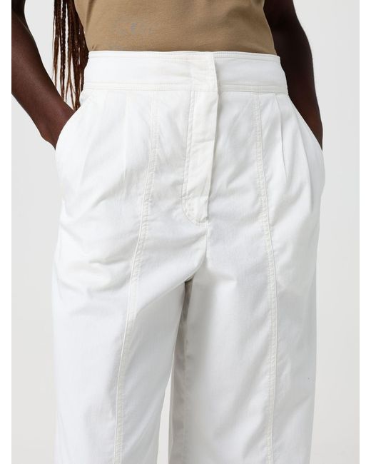 Max Mara White Side Pocket Casual Pants