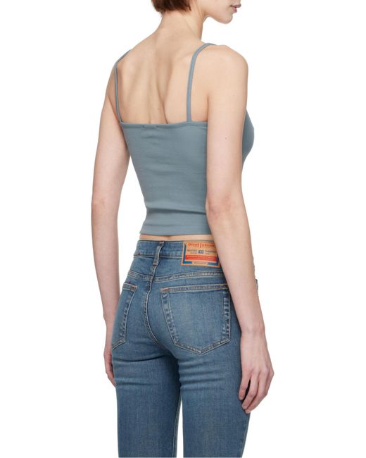 DIESEL Blue T-Hop-D Logo Embroidered Cami Top