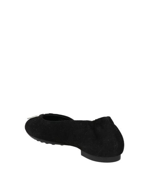 Tory Burch Black Suede Ballet Flats