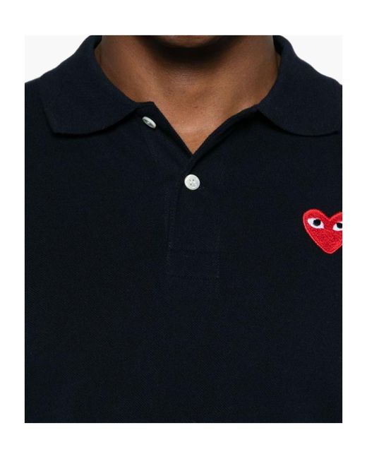 Comme des Garçons Black Short-Sleeved Polo Shirt for men