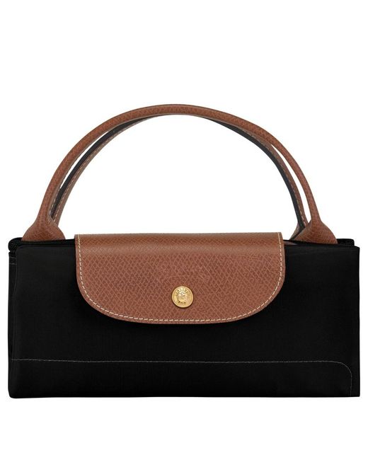 Longchamp Black Large Boxford Top Handle Bag