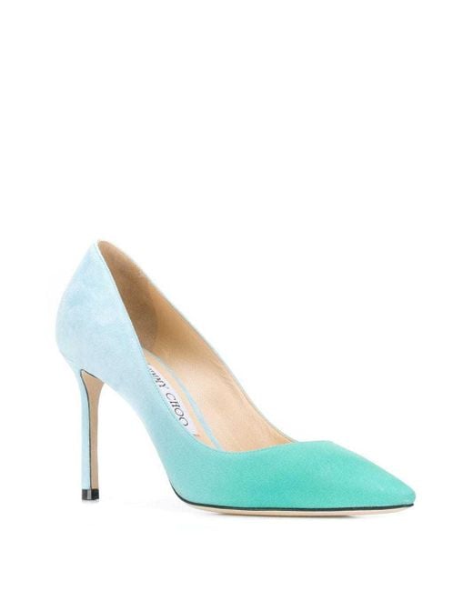 Jimmy Choo Blue Romy 85 High Heels