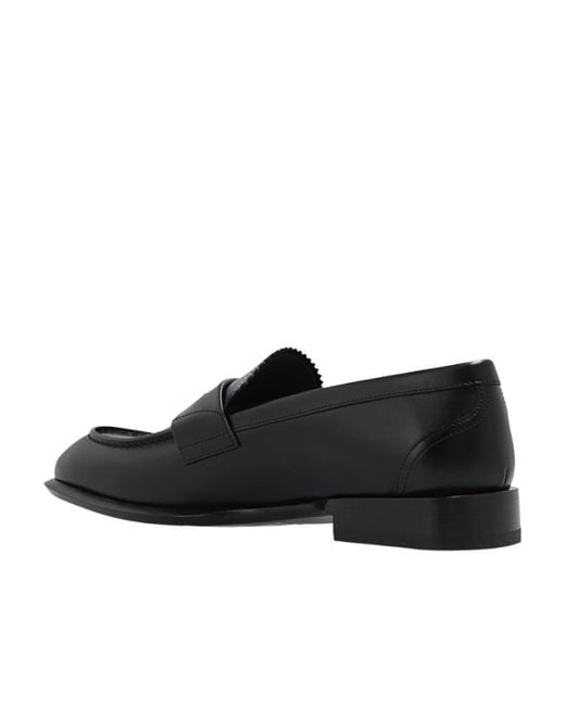 McQueen Black Coin Embellished Loafers for men