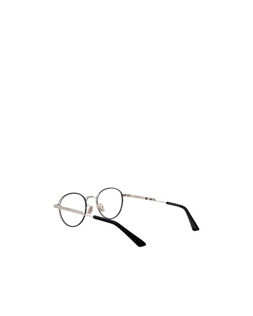 Bottega Veneta Metallic Eyewear Round Frame Glasses for men