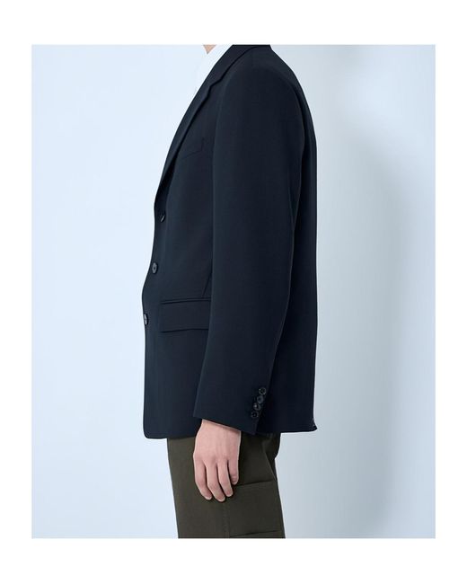 Dries Van Noten Blue Single-Breasted Blazer for men