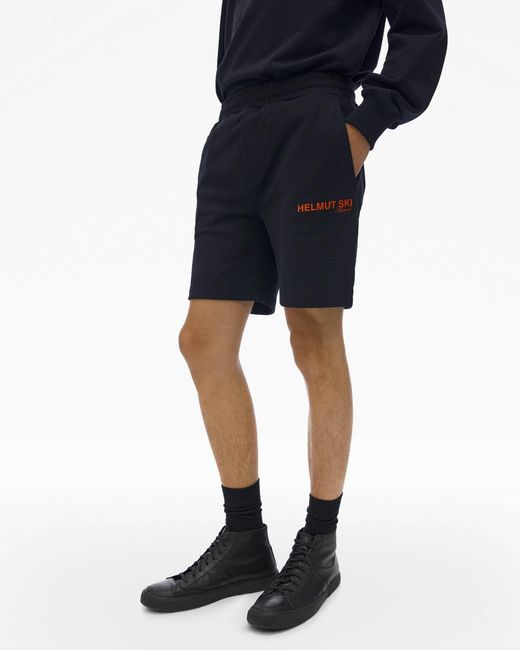 Helmut Lang Black Logo Shorts for men