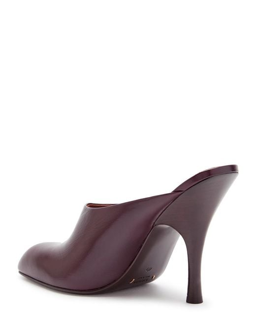 Khaite Purple Glossed Leather Mules