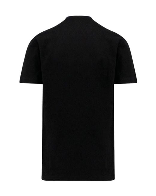 DSquared² Black Logo-Printed Crewneck T-Shirt for men