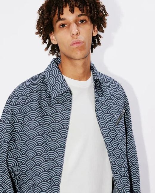 KENZO Blue Seigaiha' Denim Jacket for men