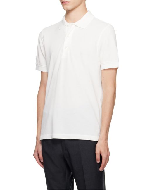 Tom Ford White Short-Sleeved Polo Shirt for men