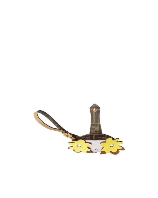 Fendi Metallic Floral-Appliqué Wallet
