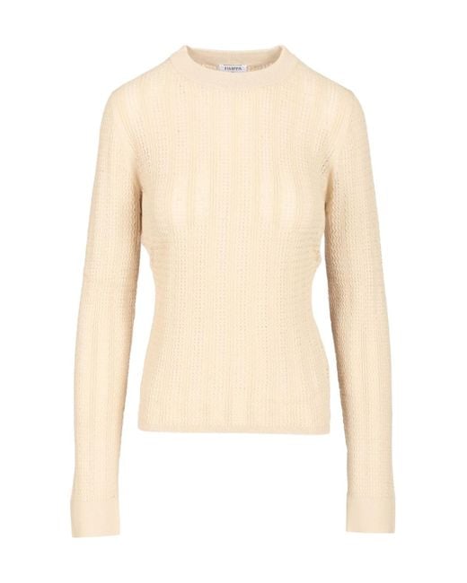 Filippa K Natural Ribbed Crew Neck Sweater