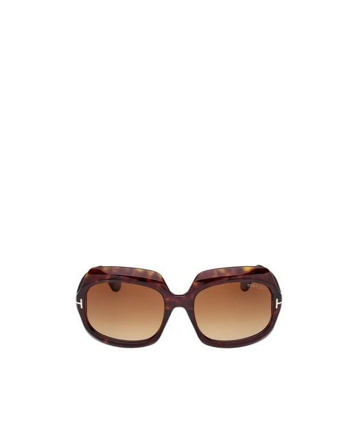 Tom Ford Multicolor Eyewear Ren Oversized Frame Sunglasses