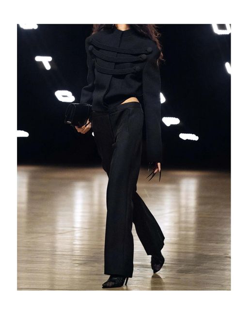 Khaite Black York Jacket With Cord Embroidery