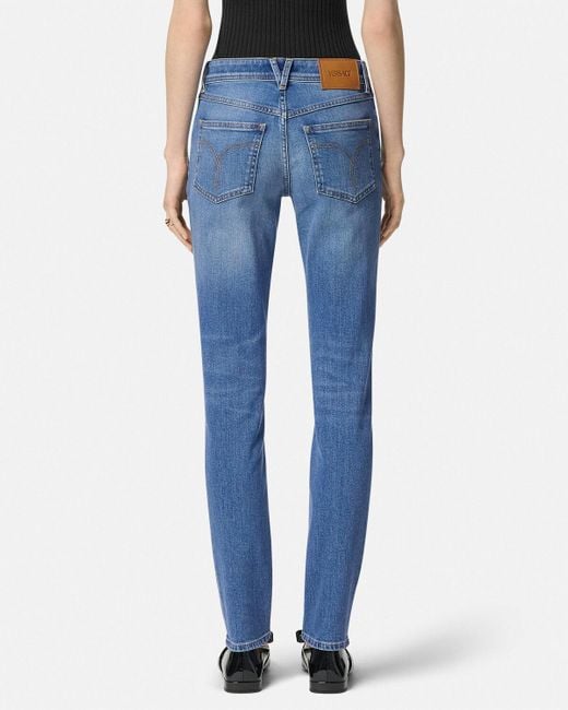 Versace Blue Tapered Leg Jeans