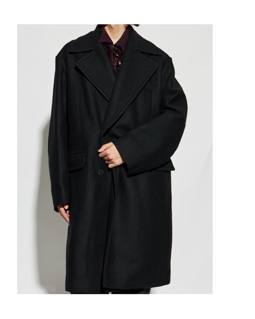 Dries Van Noten Black Long Sleeve Coat for men