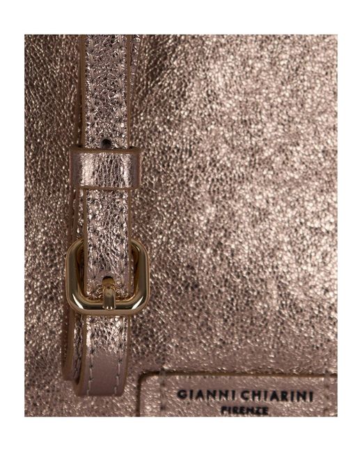 Gianni Chiarini Pink Top-Zip Wrist-Strap Clutch Bag