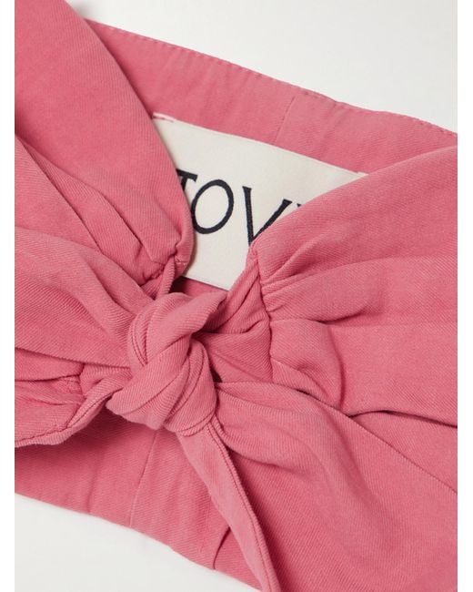 TOVE Pink Solid Sleeveless Top