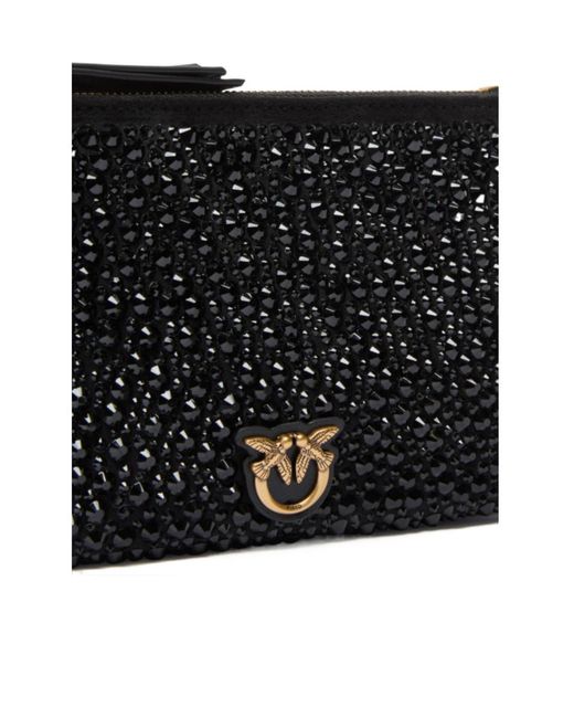 Pinko White Mini Double Bag Fully Embellished Shoulder Bag