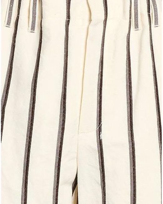 Brunello Cucinelli White Striped Workwear Shorts