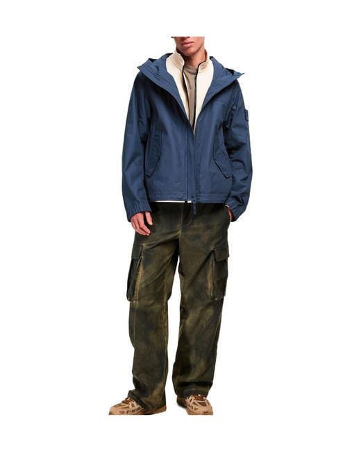 Stone Island Blue Versatile Cotton Jacket for men