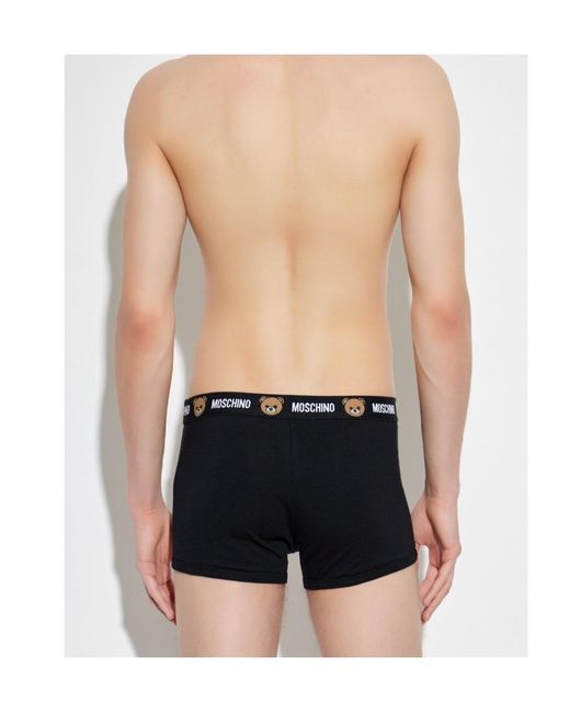 Moschino White Iconic Teddy Boxer Briefs for men