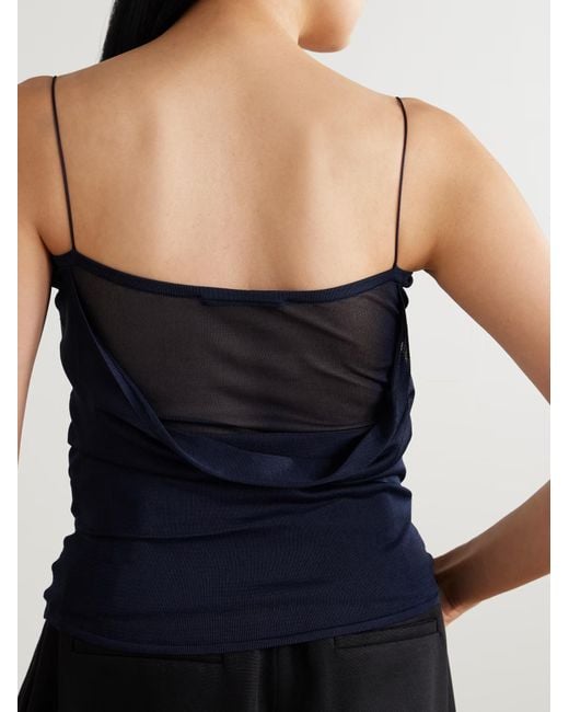 Jacquemus Blue Polka Dot Camisole Top