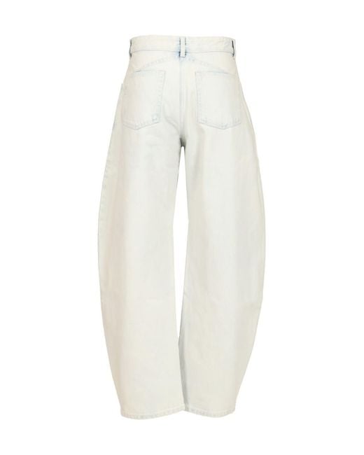 Alaïa White Alaã¯A Rounded Jeans