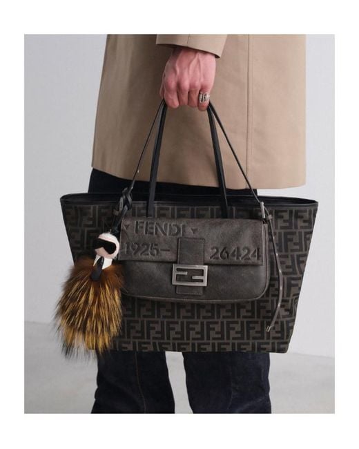 Fendi Black Ff Zucca Superlight Fabric Shopper