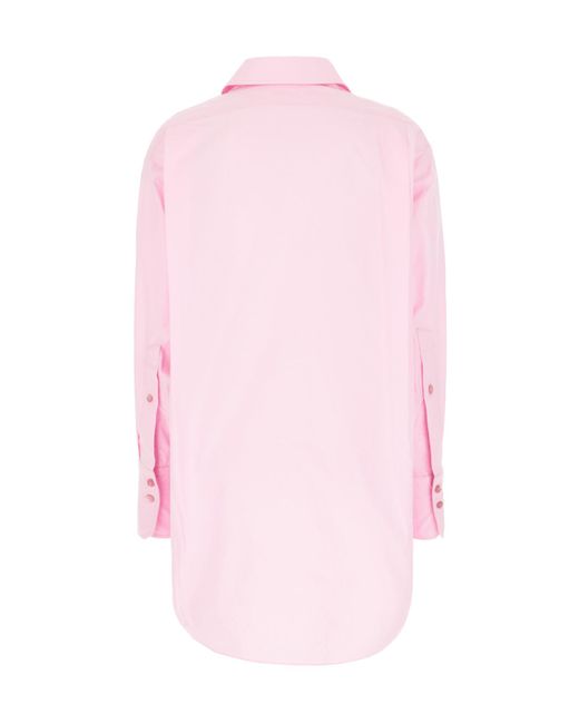Patou Pink Iconic Organic-Cotton Mini Shirt Dress