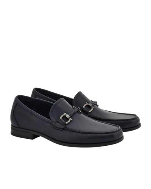 Ferragamo Black Gancini Ornament Loafer for men