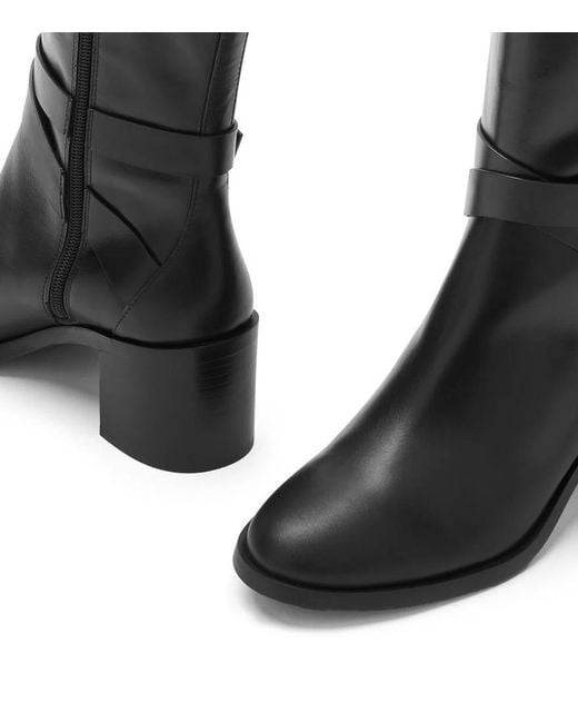 Stuart Weitzman Black Round Toe Boots