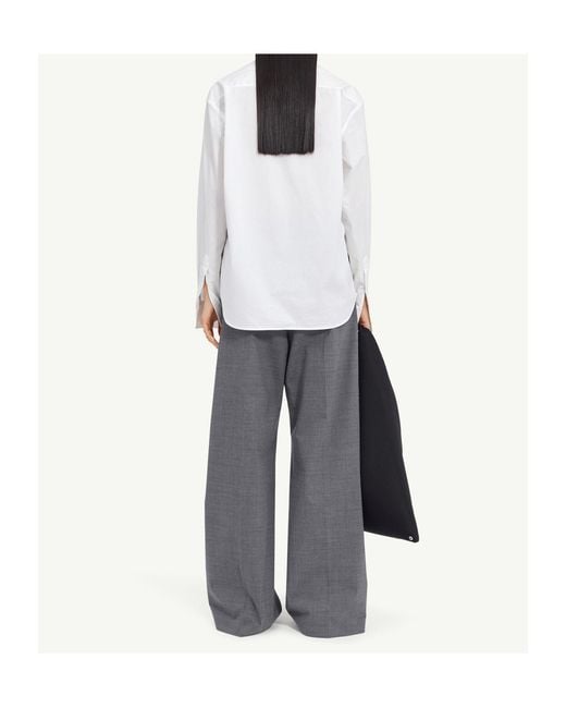 MM6 by Maison Margiela White Long Sleeved Buttoned Shirt