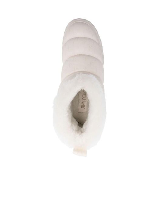 Jimmy Choo White Round Head Snow Boots