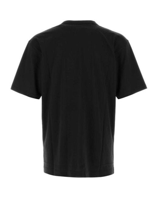 Dries Van Noten Black Crewneck Short-Sleeved T-Shirt for men